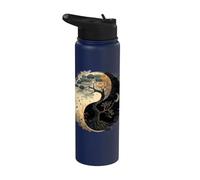 Yin Yang Tree of Life Moon Sun Duality Stainless Steel Insulated Water Bottle