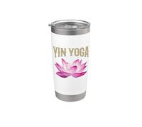 Yin Yoga Instructor/Yin Yoga Principiante/Diseño de fuente moderno Vaso térmico de acero inoxidable de doble pared
