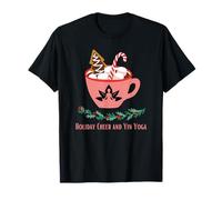 Yin Yoga Navidad Navidad Vacaciones Festivo Yogi Bienestar Camiseta