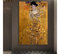 Yinaa Gustav Klimt Pinturas famosas de Woman in Gold Reproducción Imagen de arte de pared para sala de estar Decoración del hogar 60x90cmx1pcs sin marco