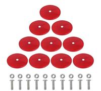 Yinaolan 10 x reflectores Redondos Rojo, Ojo de Gato con Marca E para remolques, Camiones, Coches, caravanas y Tractores