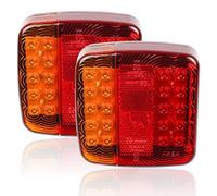 Yinaolan 2 LED Luces Traseras De Remolque, 12 V Impermeable Led Trasera Luz De Freno Luz Indicadora Para Caravana Furgoneta Barco Autocaravana CamióN Tractor E-Mark