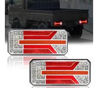 Yinaolan 2 luces LED traseras para remolque, 12/24 V, luz trasera LED para remolque, superbrillante, resistente al agua, señal de giro trasera de freno, lámpara reflectora de niebla inversa