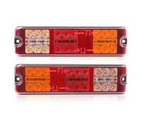 Yinaolan 2 Luces Traseras De Remolque De 12 V/24 V, 27 LED Superbrillantes, Impermeables, Intermitentes, Freno, Marcha AtráS, Marcha AtráS, Reflectores, Para Caravana, CamióN Coche Tractor Barco