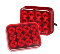 Yinaolan 2 x Faro Antiniebla Trasero LED Luces Antiniebla Posterior Para Remolque Rojo 12V Impermeable Para Auto Remolque Caravana Camión, Pilotos De Remolque Led Rojo 12V