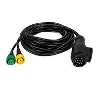 Yinaolan Cable de Remolque Enchufe de 5 m, 13 Pines y 2X Conector, arnés de cableado de 5 Pines para conexión eléctrica de iluminación Remolque de automóvil