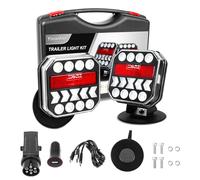 Yinaolan Juego de luces LED inalámbricas Luces traseras magnéticas para remolque 12V/24V inalámbrico Bluetooth Luces traseras con base ajustable magnético