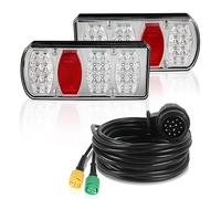 Yinaolan kit de luces traseras para remolque, 12V 24V resistente al agua señal giro cola de freno antiniebla inverso con 13 pin enchufe 5 núcleos 5,5m cable para camión caravana furgoneta tractor