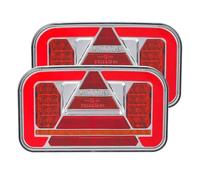 Yinaolan Kit de luces traseras para remolque, universal 12V/24V super brillante impermeable intermitente freno cola inversa niebla reflector, aplicable a remolque camión caravana