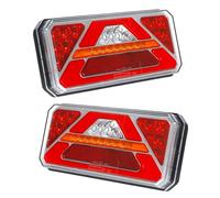 Yinaolan Luces LED para remolque traseras 12V- 2 uds. Luces LED impermeables para remolque 5 funciones para caravana, Tractor, camión, furgoneta, camión, RV