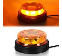 Yinaolan Luz LED ámbar de advertencia, 16 LED, 12/24 V, lámpara intermitente naranja, 3 destellos y 3 patrones giratorios para máquinas agrícolas, vehículos comerciales, autobuses escolares, tractores