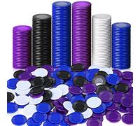 Yinchus 400 Piezas Fichas de PóQuer de PláStico Fichas de Juego 4 Colores Tarjeta de Contador para Jugar, Contar Fichas de Juego de Bingo, 2