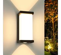 YindaLux 36W LED Apliques Pared Exterior, IP65 3900LM Luz de Interior/Exterior, 3000K Lámpara Moderna al Aire Libre, Luces de Pared de Aluminio para Terraza, Entrada, Negro
