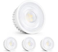 YindaLux 4x Módulos LED 230V, Ultra Planos Ø50x23mm, 5W 500LM IP44, Ángulo 38°, Repuesto GU10/MR16, 4000K/No Regulables, para Focos Empotrables y Plafón
