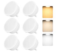 YindaLux 6x Módulo LED Regulable ø50x23mm para Foco Empotrable 4.9W 500LM 3CCT Blanco cálido 3000K Blanco neutro 4000K Blanco frío 6500K IP44 120°Módulo reemplaza bombillas GU10 MR16