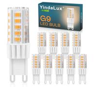 YindaLux Bombilla G9 LED 4W 550LM Bombillas LED G9 Blanco Cálido 2700K, Equivalente a Halógeno de 55W, CRI 90, Sin Estroboscópico, Ángulo de Luz de 360°, No Regulable, AC220-240V, Pack de 10