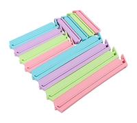 Yindhgdr 12 clips selladores de bolsas de plástico para almacenamiento de alimentos y aperitivos, abrazadera selladora S, M, L