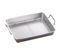 YindiMister Bandeja para Asar Pavo Rectangular, Regalos, Utensilios de Cocina, Bandeja para Hornear para Barbacoa, Horno, Día de Acción de Gracias, Pollo Asado, tal como se describe, Longitud 36cm