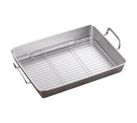 YindiMister Bandeja para Asar Pavo Rectangular, Regalos, Utensilios de Cocina, Bandeja para Hornear para Barbacoa, Horno, Día de Acción de Gracias, Pollo Asado, tal como se describe, Longitud 41.5 Cm