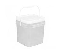 YindiMister Cubeta Cuadrada Caja Organizadora Hermética Alimentos Recipiente Apilable Material Polipropileno Robusto Adecuada para Hogar Oficina Garaje, Transparente, 10L