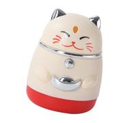 YindiMister Soporte para Palillos de Dientes con Forma de Gato de, Adorno, Estuche, Contenedor, Decoración para El año Chino, Portátil para Resta, Blanco, Individual