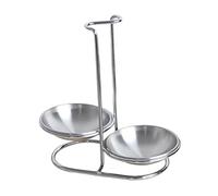YindiMister Varios Soportes Dobles de Acero Inoxidable para Cucharones, Utensilios de Cocina Y Reposacucharas, Plata D, tal como se describe