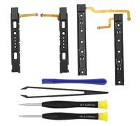 YINETTECH 1 Juego de Kit de Reparación de Riel Deslizante Compatible con Nintendo Switch Consola Reemplazo del Conjunto Deslizante Izquierdo Derecho con Cable Flexible
