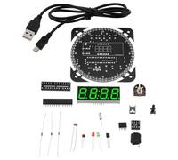 YINETTECH 1 Juego de Módulo de Pantalla LED Digital Giratorio de Bricolaje Alarma Kit de Reloj Digital Electrónico 51 SCM Tablero de Aprendizaje Práctica de Soldadura de Temporizador DIY Verde