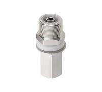 YINETTECH 1 Juego de Pernos de Antena de Metal 3/8x24 Perno roscado SO239 Conector Perno de Antena CB Adaptador de instalación Perno de conexión de Antena Perno Plateado