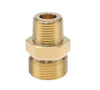 YINETTECH 1 Pieza Acoplador de Latón para Lavadora A Presión 3/8 Pulgadas NPT Macho A M22 Adaptador Macho de 14 Mm Adaptador de Rosca Externa de 4500 PSI Convertidor de Conector de Manguera