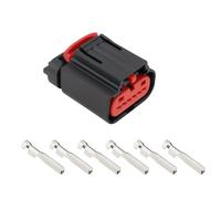 YINETTECH 1 Pieza de Conector de Flujo de Aire Masivo MAF de 6 Pines con 6 Piezas Terminales WPT-1241 Conector de Sensor MAF Compatible con Ford Transit Mk7 Mk8 TDCI 31,6x18,9x24,2mm