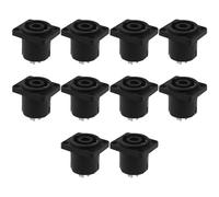 YINETTECH 10 conectores hembra Speakon de 4 pines, amplificador de altavoz de audio cuadrado de 4 polos, bloqueo giratorio compatible con Neutrik Speakon NL4MP/NL4MPR/NL4FC
