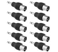 YINETTECH 10 Piezas Adaptador de Enchufe Mono A Coaxial de 3,5mm Compatible con Wave III IV Y Receptor Dab Conector de Antena de Radio TV Negro