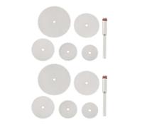 YINETTECH 10 Piezas Hojas de Sierra de Acero Inoxidable de 16 mm 18 mm 22 mm 25 mm 32 mm de Diámetro discos de Corte con 2 Mandriles de 3,0 mm Compatible con D-Remel Herramientas Rotativas