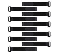 YINETTECH 10 Uds. Correas de Batería con Pegatina Mágica Negra con Hebilla de 20x200mm Correas Antideslizantes Autoadhesivas de Gancho Y Bucle para Drones RC Quads Y Coches