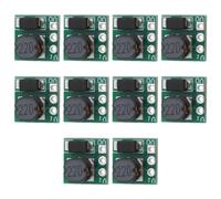 YINETTECH 10PCS 0.9-5V A 5V DC-DC Módulo de Potencia Elevador 1.5V 1.8V 2.5V 3V 3.3V 3.7V 4.2V A 5V Placa Convertidora de Aumento de Voltaje Módulo 10.6x10.6x7.6mm Verde