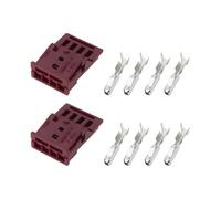YINETTECH 2 Juegos de Conectores de 4 Pines con Terminales 8 377 240 968813-4 Compatible con BMW Luz Ambiental de Puerta Color Rosa