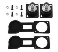 YINETTECH 2 Juegos de Conectores de Montaje en Panel Tipo D BNC 31x26mm con Cubierta Impermeable para Equipos de Comunicación de Monitoreo