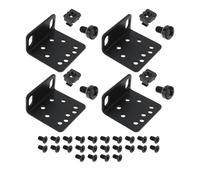 YINETTECH 2 Juegos Kit de Montaje en Rack con Soporte de Montaje Compatible con TP-Link Controladores Enrutadores Y Conmutadores para Montaje en Rack de 19 Pulgadas Color Negro