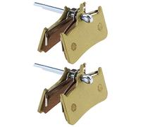 YINETTECH 2 Pares de Pastillas de Freno de Repuesto para Bicicleta compatibles con Hope Tech Mono M4 Trail Frenos de Disco de Metal sinterizado, Accesorios para Bicicleta, Color Dorado