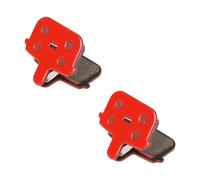 YINETTECH 2 Pares Pastillas de Freno de Disco para Bicicleta Semimetálicas para Bicicletas Eléctricas y de Montaña Rojas