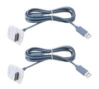 YINETTECH 2 Piezas Cable de Carga USB Cargador Adaptador de Cable Cargador de Cable de Carga de Batería USB de 1,5 M Compatible con Xbox 360 Controlador de Gamepad Inalámbrico