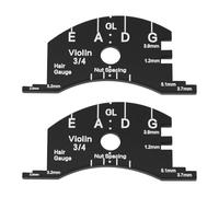 YINETTECH 2 plantillas de puente de violín de 3/4 de altura de cuerda para hacer y reparar violines