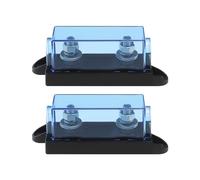 YINETTECH 2 portafusibles de coche azul transparente de 1 vía compatible con fusibles MEGA compatibles con fusibles atornillados ANM para aire acondicionado automotriz