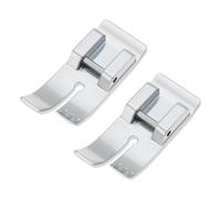YINETTECH 2 prensatelas de punto recto de 1/4 pulgadas a presión de 33,4 x 14 mm, compatible con Singer compatible con Brother compatible con Babylock, color plateado