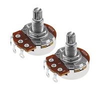 YINETTECH 2 Unidades Metric Mini 18 Mm De Vástago Dividido A500K Guitarra Potenciómetro Audio Taper Ollas Para Guitarra Eléctrica Bajos Volumen Volumen Control