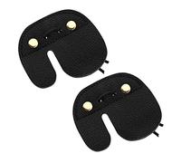 YINETTECH 2 unids cuero tiro con arco dedo pestaña doble espesor protector protector dedos protector equipo práctica tiro arco arco arco flecha negro