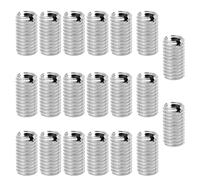 YINETTECH 20 tuercas de inserción roscadas M8 a M6, rosca macho M8 x 1,25 y rosca hembra M6 x 1,0 de longitud de 15 mm, tuerca reductora de conversión, adaptador de rosca de ranura de acero inoxidable