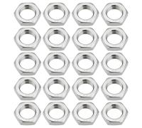 YINETTECH 20 Tuercas Hexagonales M16 X 1,0 Tuercas Planas A2 Tuercas de Acero Inoxidable de Rosca Fina Tornillos Sujetadores 7,8 Mm de Altura DIN439 para Pernos Y Tornillos