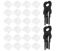 YINETTECH 24 tapas de bloqueo de puerto RJ45/bloqueador de polvo Ethernet LAN, cubierta antipolvo con 2 llaves de extracción, transparente